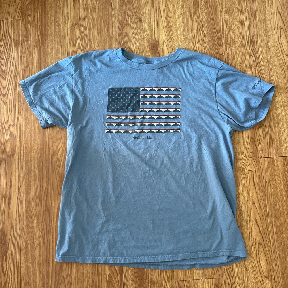 Columbia Flag Graphic Men's Tee - Blue